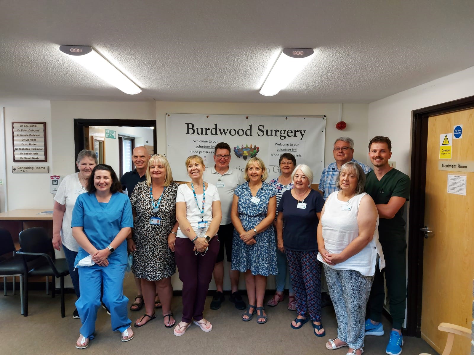 Photo of the Burdwood Surgery Patient Participation Group running blood pressure clinics